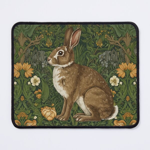 Item preview, Vintage Jungle rabbit – William Morris Style Botanical designed and sold by svarupa.