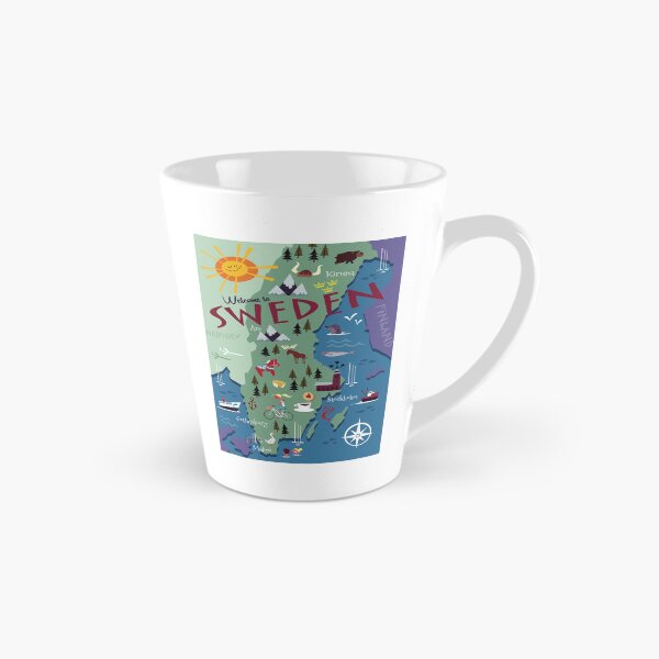 Item preview, Sweden Map Illustrated poster designed and sold by GAGodel.