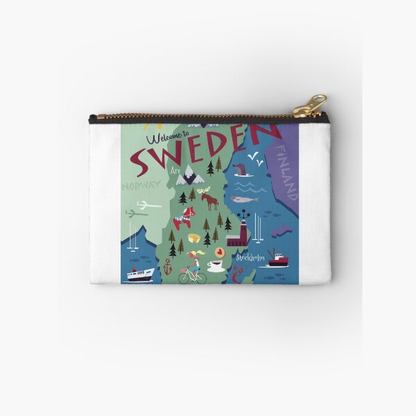 Item preview, Sweden Map Illustrated poster designed and sold by Gary Godel.