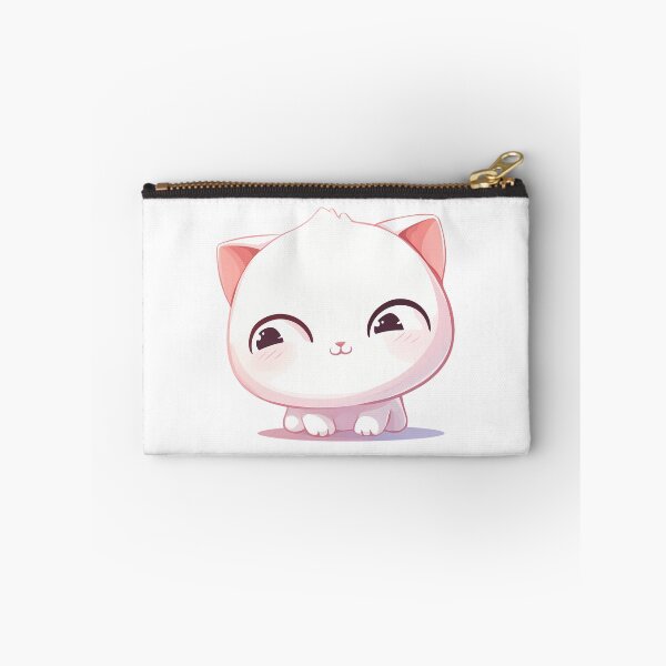 Aperçu de l'œuvre Chat blanc mignon en dessin animé créée et vendue par STICKER VERSE.