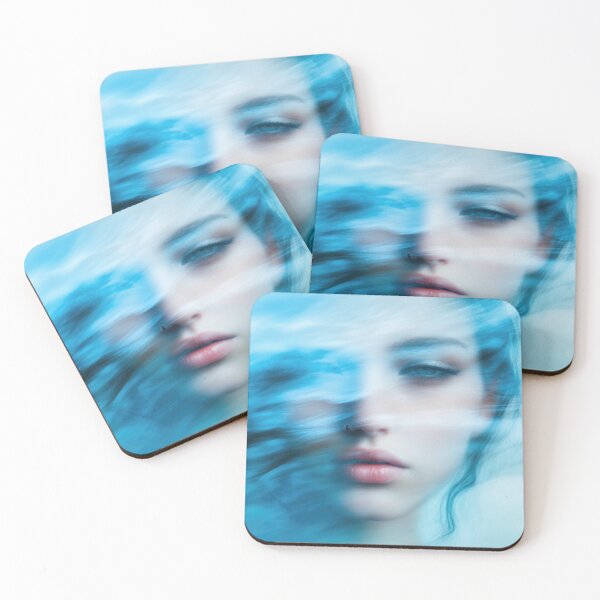 Item preview, Portrait of a woman with blue tones designed and sold by anytka.