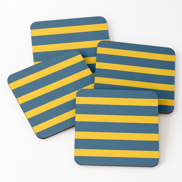 Item preview, Sunset Dunes Stripes – San Juan Blue & Amber Earth Tone designed and sold by The Cozy Stripe | Modern Textile Stories.