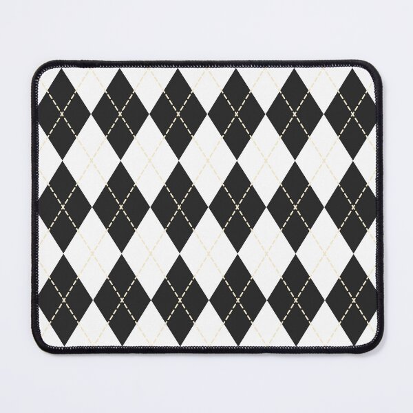 Item preview, The Charm of Monotone Black and White Argyle designed and sold by caladayart.
