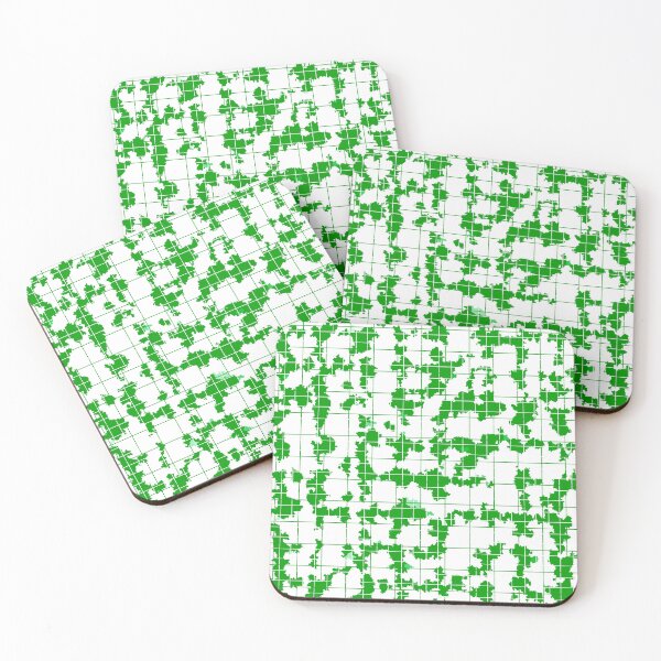 Item preview, Green White Irregular Abstract Pattern Design  designed and sold by PatternTitan.