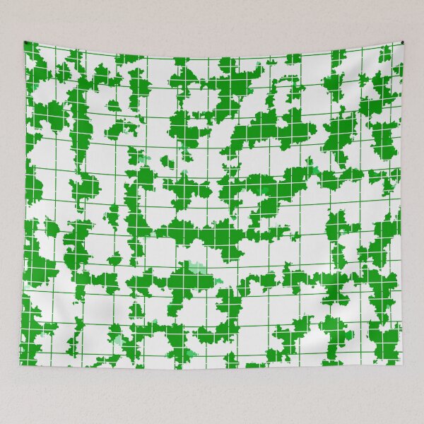Item preview, Green White Irregular Abstract Pattern Design  designed and sold by PatternTitan.