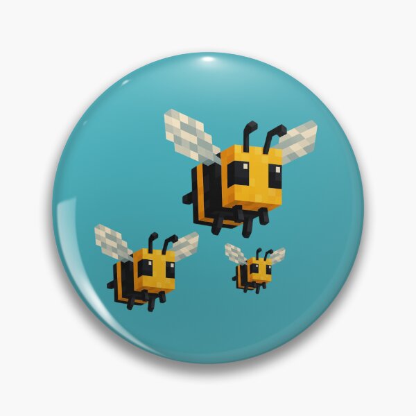 Item preview, Minecraft-Style Pixel Art Bee – Blocky Cute Insect Illustration designed and sold by PandemoniumLaw.