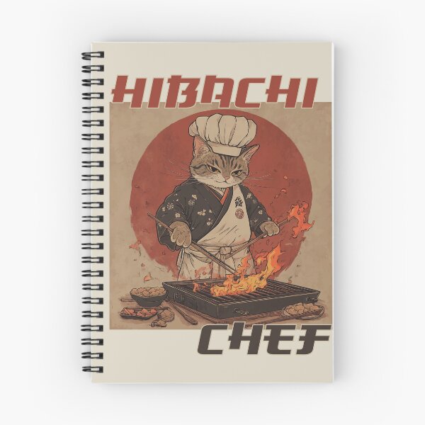Item preview, Hibachi Chef Cat, Ukiyo-e Style designed and sold by Lichtisign.