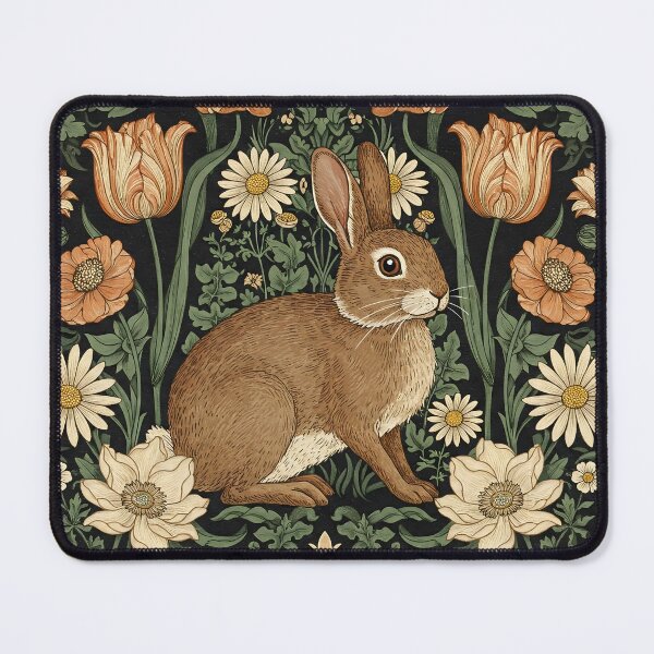 Item preview, Vintage Jungle rabbit – William Morris Style Botanical designed and sold by svarupa.