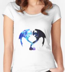 Drachenherz (zahnlos und leichte Wut) Tailliertes Rundhals-Shirt