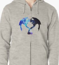 Drachenherz (zahnlos und leichte Wut) Hoodie mit Reißverschluss