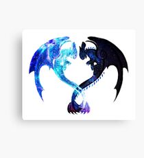 Dragon Heart (Toothless and Light Fury) Canvas Print