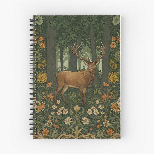 Artikelvorschau, Vintage Dschungelhirsch – Botanisch im William Morris-Stil entworfen und verkauft von svarupa.