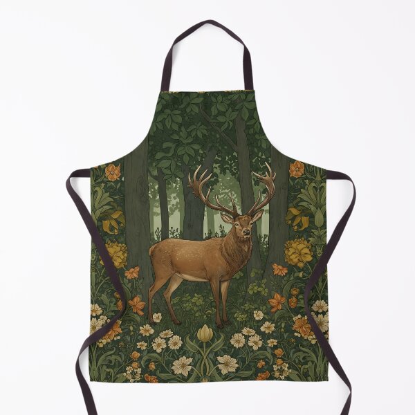 Item preview, Vintage Jungle Deer– William Morris Style Botanical designed and sold by svarupa.