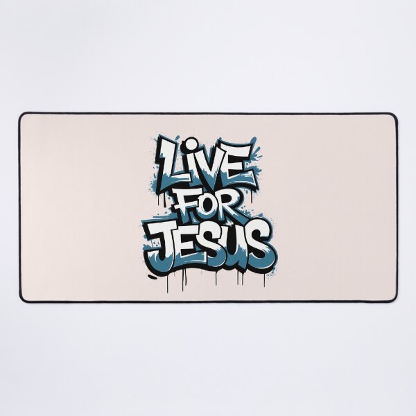 Item preview, Live for Jesus - Bold Graffiti Christian Street Art | Inspiring Jesus Quote designed and sold by KnitLuv.