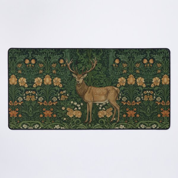 Item preview, Vintage Jungle Deer– William Morris Style Botanical  designed and sold by svarupa.