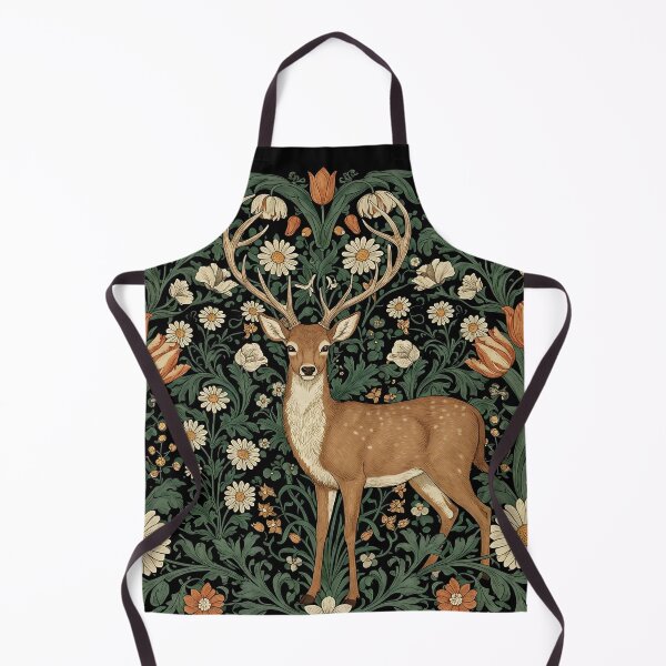 Item preview, Vintage Jungle Deer– William Morris Style Botanical designed and sold by svarupa.
