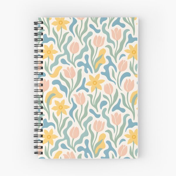 Item preview, Tulips & Daffodils | Retro Spring Bloom Pattern designed and sold by SeGoArtDesign.