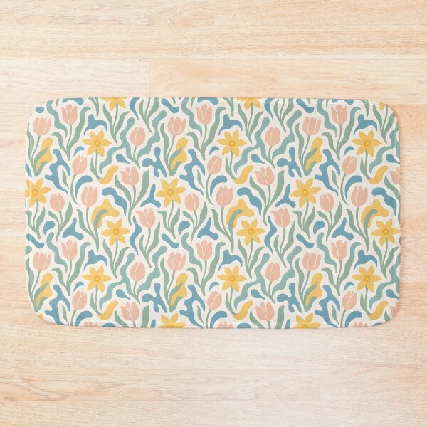 Item preview, Tulips & Daffodils | Retro Spring Bloom Pattern designed and sold by SeGoArtDesign.