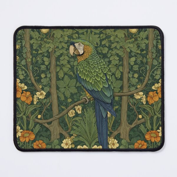 Item preview, Vintage Jungle Parrot – William Morris Style Botanical designed and sold by svarupa.