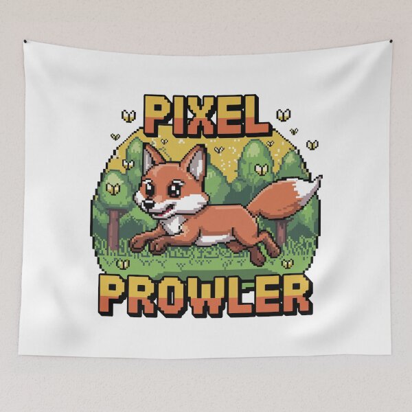 Item preview, Pixel Prowler - 16-Bit Leaping Fox designed and sold by NaturePixel.