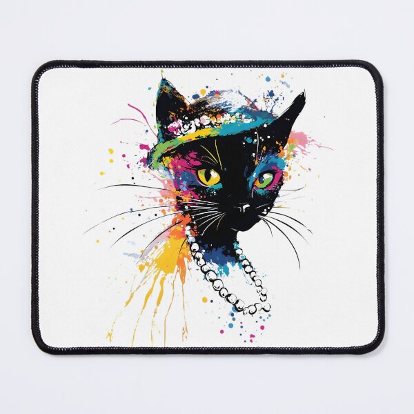 Item preview, Velvet Gaze – The Cat with Hypnotic Eyes designed and sold by AI-Only Creations.