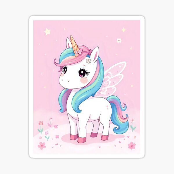 Vista previa del artículo con la obra «Unicornio arcoíris », diseñado y vendido por Farbenmieze.