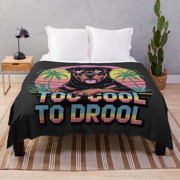 Item preview, Too Cool to Drool - Miami Vice Rottweiler Pixel Art designed and sold by NaturePixel.