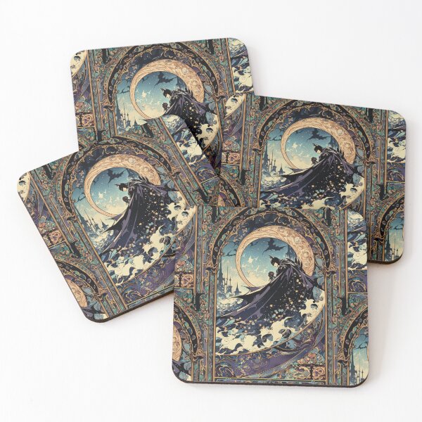 Item preview, Art nouveau dark knight designed and sold by MendaciousMina.
