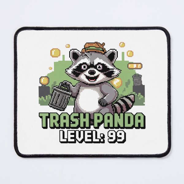 Item preview, Trash Panda Level 99 - Arcade Raccoon Pixel Art designed and sold by NaturePixel.