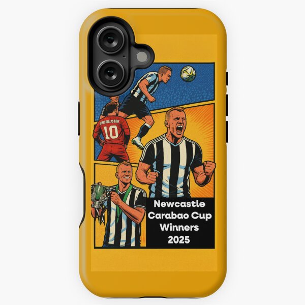Artikel-Vorschau von Dan Burn Moments – Newcastle Carabao Cup Gewinner 2025 | Pop-Art-Poster, designt und verkauft von Final Whistle Art.