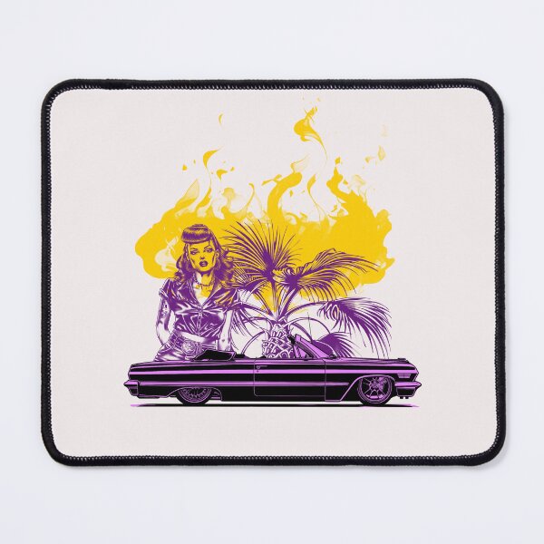 Item preview, Low Rider Car with Cool Girl and Smoke effect designed and sold by JoeVee-Int.