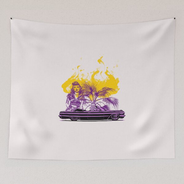 Item preview, Low Rider Car with Cool Girl and Smoke effect designed and sold by JoeVee-Int.