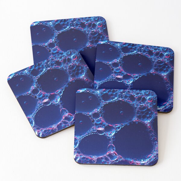 Item preview, Macro Photography of Blue Oil Bubbles – Hypnotic Details designed and sold by MacroElegance.