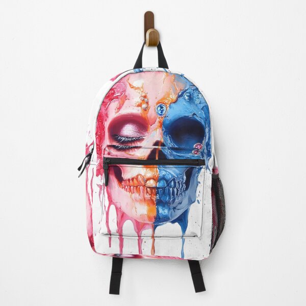 Item preview, Divine Divide: Glam Skull in Color Splash designed and sold by AI-Only Creations.