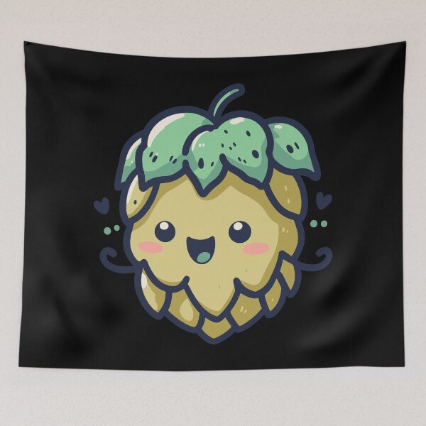 Item preview, Kawaii Hop Buddy - Cute Beer Brewing Mascot designed and sold by BRU Design.
