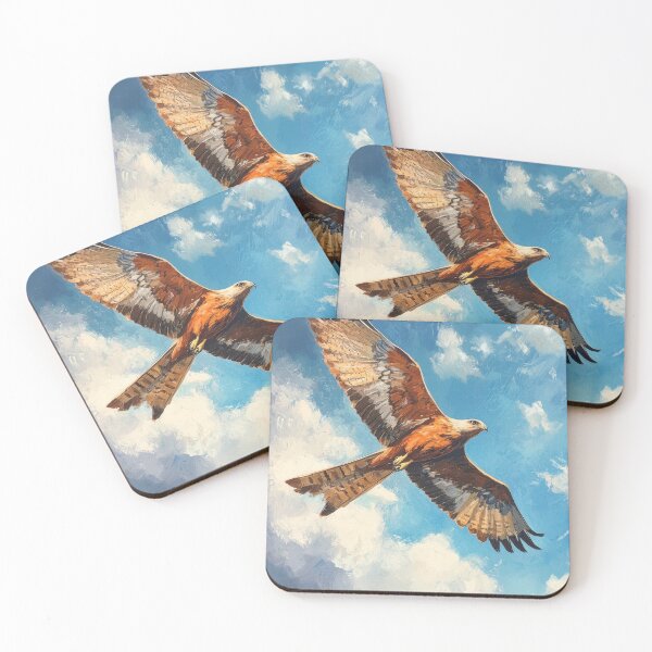 Item preview, Majestic Red Kite Flying in Blue Sky – Bird of Prey Art designed and sold by AchaRat.