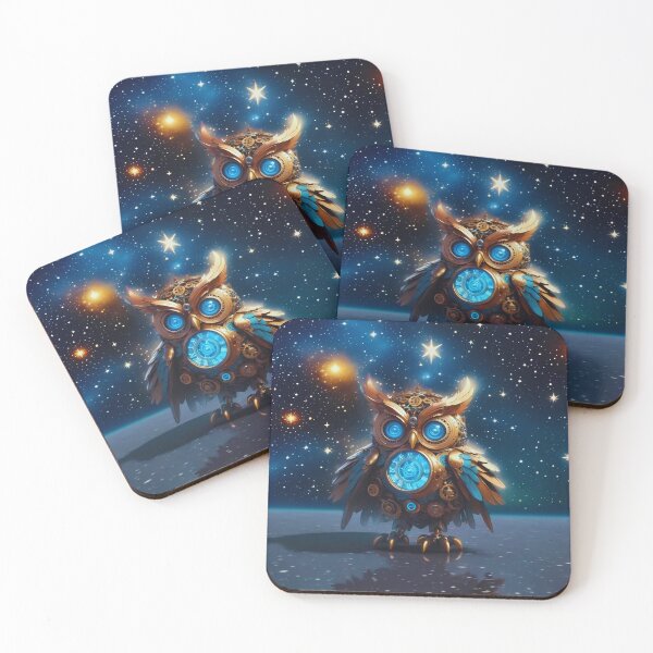 Item preview, steampunk owl starry sky designed and sold by Fantasy-Vibes.
