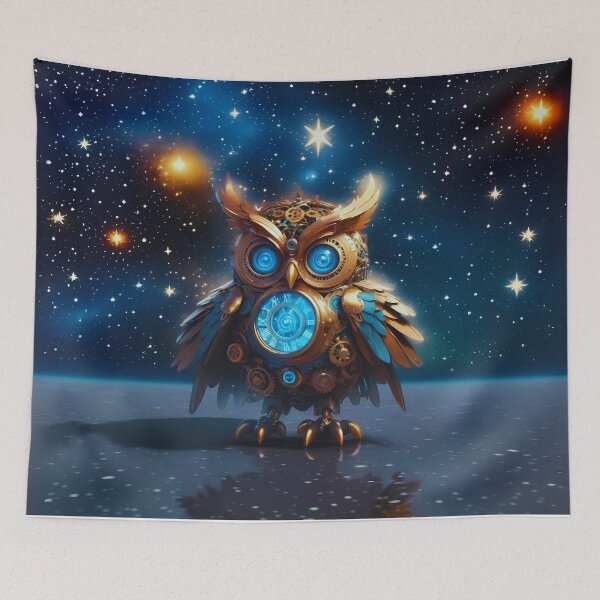 Item preview, steampunk owl starry sky designed and sold by Fantasy-Vibes.