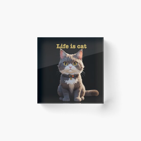 Item preview,  Life is Cat A Cute and Adorable Feline Illustration designed and sold by Life is cat.