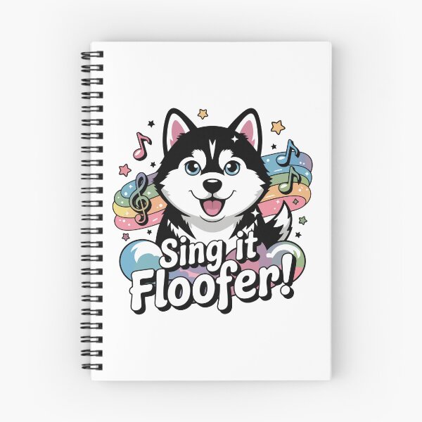 Item preview, Sing It, Floofer! - Kawaii Husky Howling with Musical Notes designed and sold by WildlifeInc.