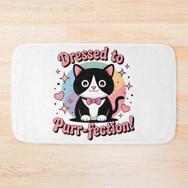 Item preview, Dressed to Purr-fection - Kawaii Tuxedo Cat with Bowtie designed and sold by WildlifeInc.