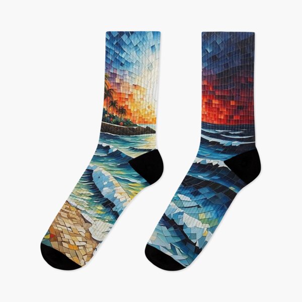 Item preview, Abstract mosaic beach art designed and sold by JackFreestone.