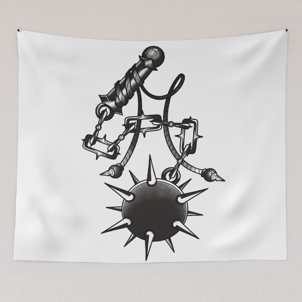 Item preview, Medieval mace with chain - Medieval mace with chain designed and sold by Tattoo Illustrations.