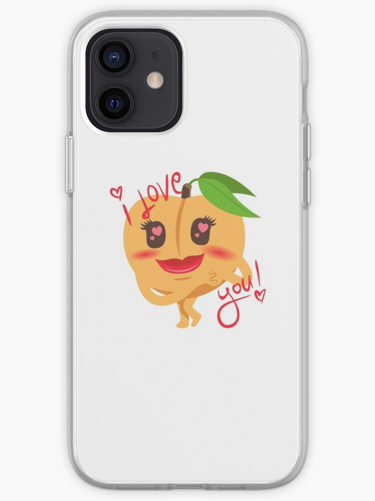 Joypixels I Love You Peach Emoji Iphone Case Cover By Joypixels Redbubble