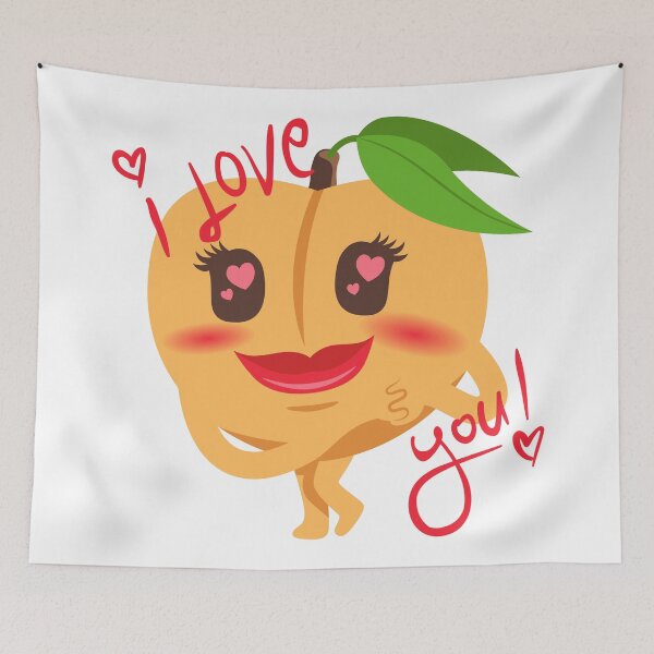 Item preview, JoyPixels™ I Love You Peach Emoji designed and sold by JoyPixels.