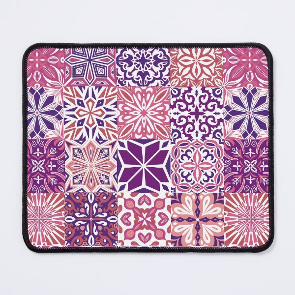 Item preview, Azuleo tiles in pink and purple designed and sold by EllilaDesigns.