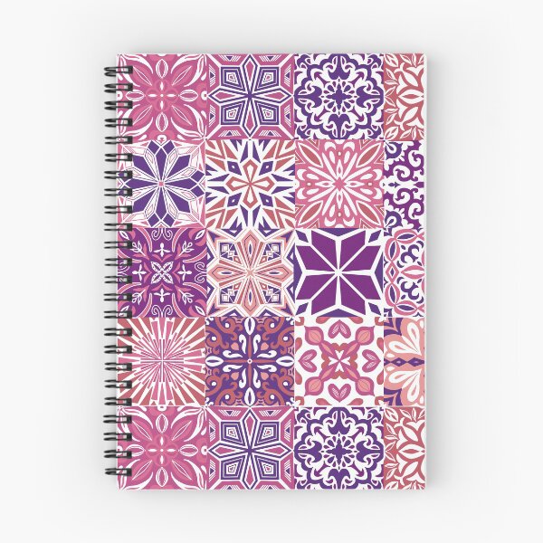 Item preview, Azuleo tiles in pink and purple designed and sold by EllilaDesigns.