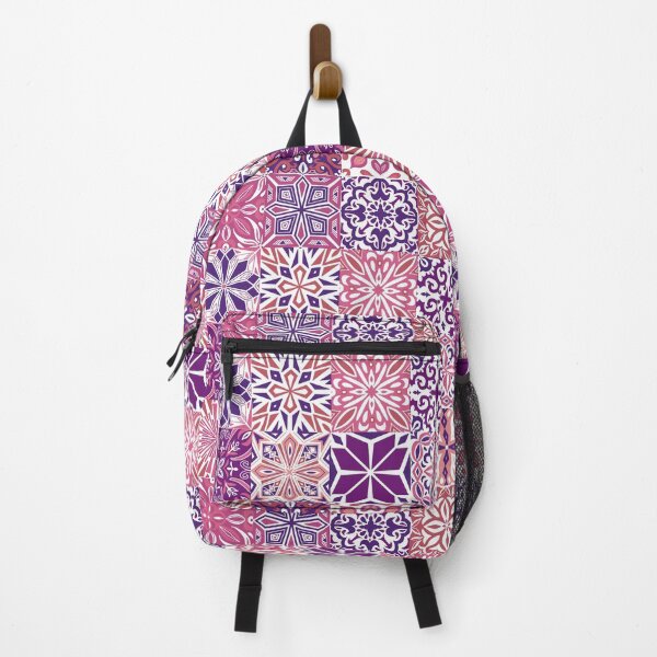 Item preview, Azuleo tiles in pink and purple designed and sold by EllilaDesigns.