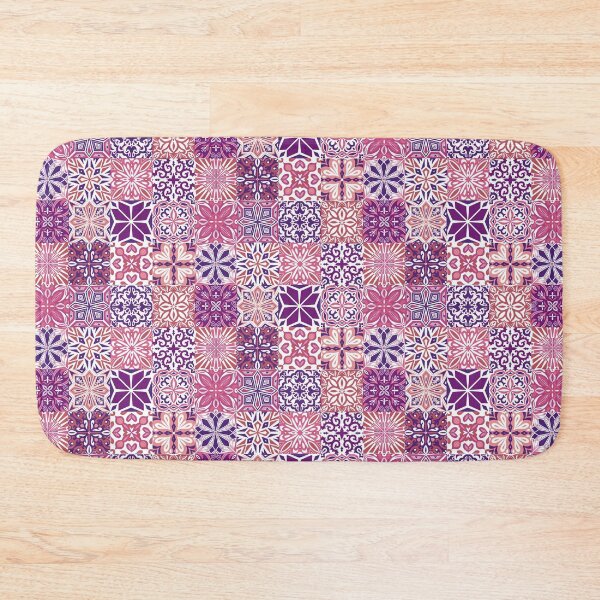 Item preview, Azuleo tiles in pink and purple designed and sold by EllilaDesigns.