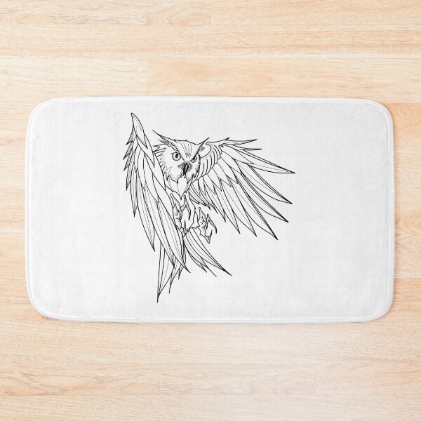 Item preview, Neotraditional Linear Owl designed and sold by Tattoo Illustrations.